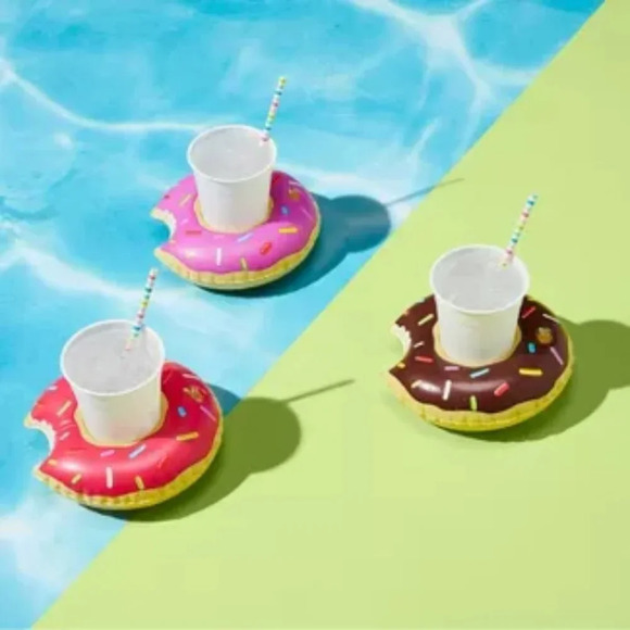 Inflatable 3pc Donut Drink Floats - Picture 1 of 3